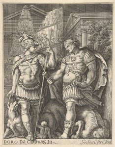 Kaksi roomalaista sotilasta, 1600-luku. tekijältä Giovanni Francesco Venturini