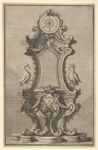 Suunnittelu kellolle, Disegni Diversi, 1714 tai 1750. tekijältä Giovanni Giardini