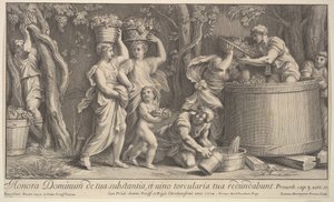 Vintage kohtaus, 1704. tekijältä Giovanni Girolamo Frezza