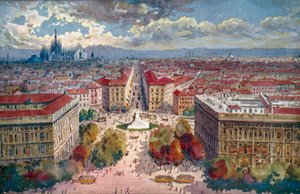 Milano / Milano: panoraama linnasta (värilitro)