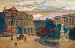 Milano / Milano: Piazza ja Teatro della Scala (värilitro).