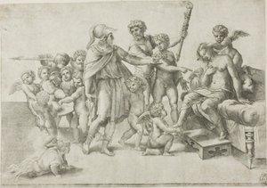Alexander ja Roxana tekijältä Giovanni Jacopo Caraglio