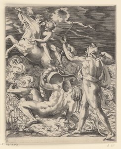 Hèrcules mata el centaure Nessus Acaben les escenes amb Hèrcules (títol de la sèrie).