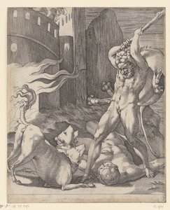 Hercules taistelee Cerberusta vastaan Kohtauksia Herculesin kanssa (sarjan nimi)