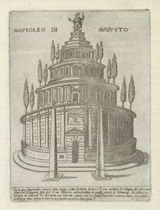 Augustuksen mausoleumi Roomassa Mausoleo di Augusto (nimi esineessä) Modernit ja muinaiset monumentit ja rakennukset Roomassa (sarjan nimi) Ornamenti di fabriche antichi et moderni dell