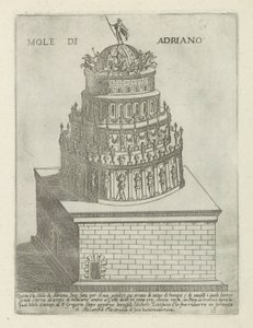 Hadrianuksen mausoleumi Mole di Adriano (otsikko esineessä) Modernit ja muinaiset monumentit ja rakennukset Roomassa (sarjan nimi) Ornamenti di fabriche antichi et moderni dell