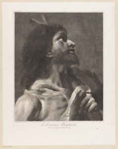 Pyhä Johannes Kastaja S. Joannes Baptista (otsikko esineessä) tekijältä Giovanni Marco Pitteri