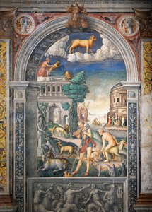 Fresko Giovanni Maria Falconetto (1468-1535), Hall of Zodiac, Palazzo D