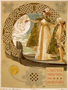 Venetsialainen karnevaali, Giovanni Matalonin (1868-1944) juliste. tekijältä Giovanni Maria Mataloni