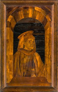 Lignaean Canonical Choir, upotekoriste Giovanni Maria Platina 1484, Upper Stall, Sant