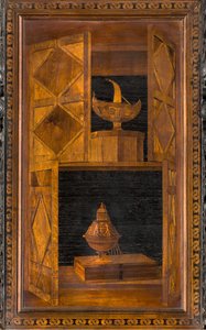 Lignaean Canonical Choir, upotekoriste Giovanni Maria Platina 1484, Superior Stall tekijältä Giovanni Maria Platina