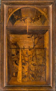 Lignaean Canonical Choir, upotekoriste Giovanni Maria Platina 1484, Superior Stall tekijältä Giovanni Maria Platina
