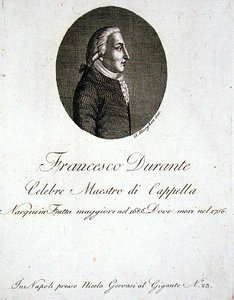 Francesco Durante (1686-1756) (kaiverrus) tekijältä Giovanni Morghen