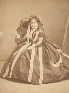 [La Comtesse istuu tuulettimella], 1860-luku. tekijältä Giovanni Morotti