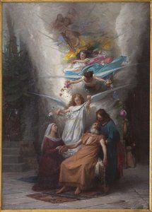 Pyhän Joosefin kulku 1875 (öljy kankaalle) tekijältä Giovanni Muzzioli