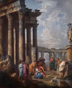 "Pyhä Paavali Maltalla tarttumassa kyykäärmeeseen", 1735