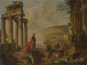 Colosseum roomalaisten raunioiden keskellä