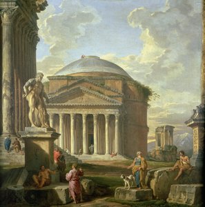 Näkymä Pantheonille, Farnese Herculesille ja muille roomalaisille raunioille