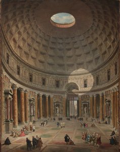 Pantheonin sisustus, Rooma, 1747 tekijältä Giovanni Paolo Pannini