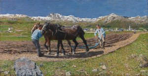 Kyntö tekijältä Giovanni Segantini