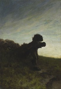 Päivän viimeinen tehtävä Päivän viimeinen tehtävä, 1884. tekijältä Giovanni Segantini