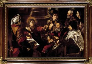 Giovanni Serodinen (1600-1630) Kristus ja lääkärit maalaus 1600-luvun su. 1,45x2,24 m Pariisi, Musee du Louvre