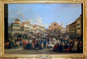 Karnevaali Santa Croce -aukiolla Firenzessä
