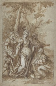 Mooseksen löytö, n. 1671. tekijältä Giovanni Stefano Danedi