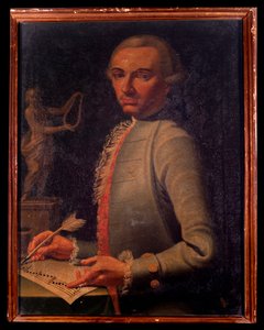 Itävaltalaisen säveltäjän ja harpisti Christian Joseph Lidartin (1730-1793) muotokuva Giovanni Stellan maalaus. 1700-luvulla. Bologna, Civic Museum Bibliografinen museo tekijältä Giovanni Stella