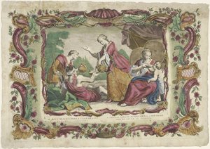 Laven Dorstigenista III. ruumiillisen armon työ / Later work of corporal Mercy (...) (otsikko esineessä) De spirituele werken van barmhartigheid (sarjan nimi) tekijältä Giovanni Volpato
