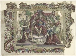 Het oorde van Solomon Salomonin tuomio / El juycio de Salomon (otsikko esineessä) tekijältä Giovanni Volpato
