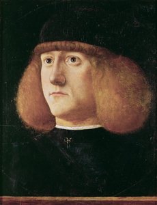 Renessanssi : Nuoren miehen muotokuva Mansuetista, Giovanni di Niccolo (n. 1465-1527), n. 1500. Öljy puulle, 29,7x22,3. Taidehistoriallinen museo, Vienne