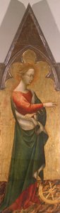 Políptico com st. Catarina de Alexandria por Giovanni di Paolo (ca 1403-1482), detalhe finlandês tekijältä Giovanni di Paolo
