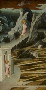 Pyhä Johannes Kastaja saapumassa erämaahan tekijältä Giovanni di Paolo