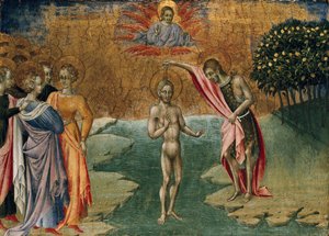 Kristuksen kaste, 1460 tekijältä Giovanni di Paolo