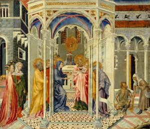 Kristuksen esittely temppelissä, n. 1435. tekijältä Giovanni di Paolo