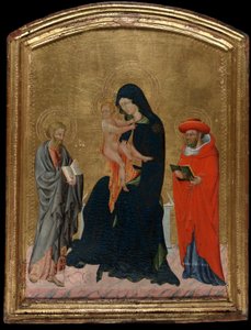 Neitsyt ja lapsi pyhien Hieronymuksen ja Bartolomeuksen kanssa tekijältä Giovanni di Paolo