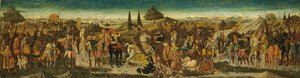 Taistelukohtaus kassion edestä tekijältä Giovanni di Ser Giovanni Scheggia