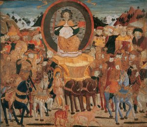 Le triomphe de la gloire - Kuuluisuuden voitto - (Lo Scheggia) Giovanni di Ser Giovanni (1406-1486). Tempera paneelissa