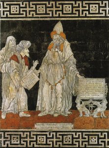 Hermes Trismegistus. Sienan katedraalin lattiamosaiikki, 1488. tekijältä Giovanni di Stefano