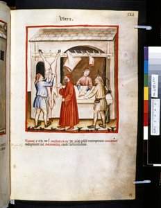 Ububchasym de Baldachin Theatrum sanitatis: "Ubera", 1300-luvun ensimmäinen vuosikymmen (pienoiskuva). tekijältä Giovannino de