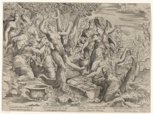 Adonisin syntymä tekijältä Girolamo Fagiuoli (attributed to)