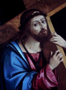 Kristus kantaa ristiä, Girolamo Marchesi eli Cotignola (n. 1471-1540), tempera kankaalle, 41x56 cm. tekijältä Girolamo Marchesi da Cotignola