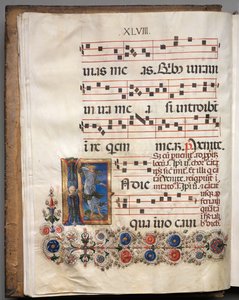 Antifonia: Alkukirjain, enkeli, c. 1470-1480.