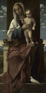 Neitsyt ja lapsi istuivat tekijältä Girolamo da Santacroce