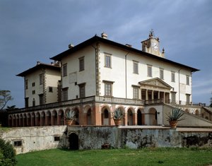 Poggio a Caianon Villa Medicean julkisivu - n. 1480-1485
