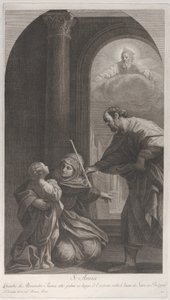 Pyhä Anna polvillaan Neitsyttä pitelemässä..., 1760-1800.