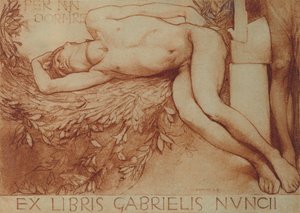 Ex Libris -kortti Gabriele d