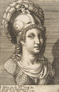 Bellonan rintakuva, n. 1531-76. tekijältä Giulio Bonasone