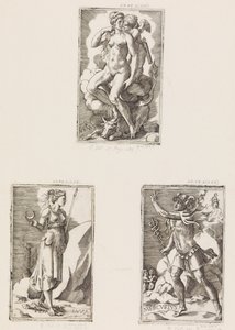 Mercurius, Planets, levy 6, 1530-70. tekijältä Giulio Bonasone